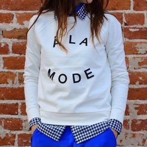 White "A LA MODE" Banana Republic Sweatshirt